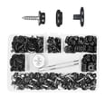thumbnail image 1 of Injueey 150 piezas Botón de jeans Botón a presión Lona Cubierta de barco Broche de acero inoxidable Sujetador Tornillo Kit de herramientas Tela de costura y artesanía Injueey HA5292-00B, 1 of 6
