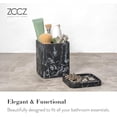 thumbnail image 2 of Toothbrush Holder, Countertop Marble Look Electric Toothbrush Toothpaste Makeup Brush Razor Holder Stand Bathroom Organizer with Detachable Tray, 2 of 8