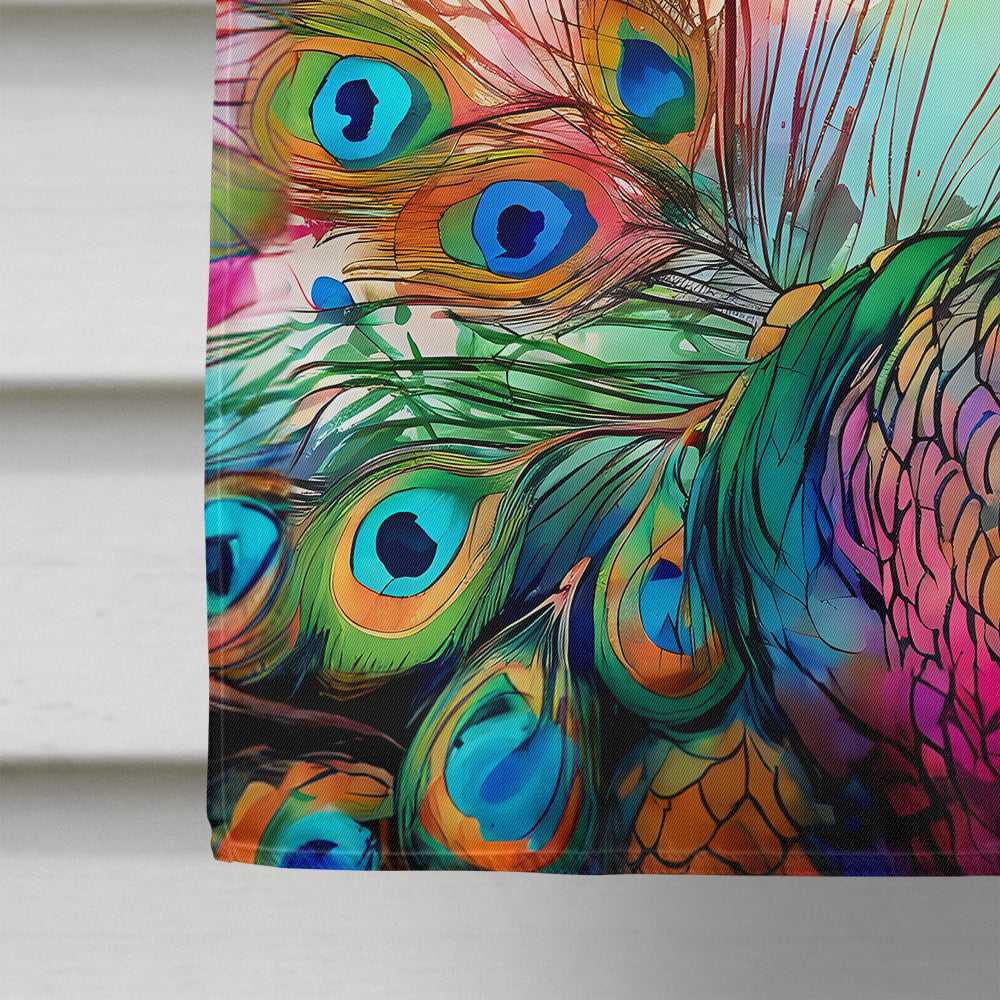 Hippie Animal Peacock House Flag 28 in x 40 in