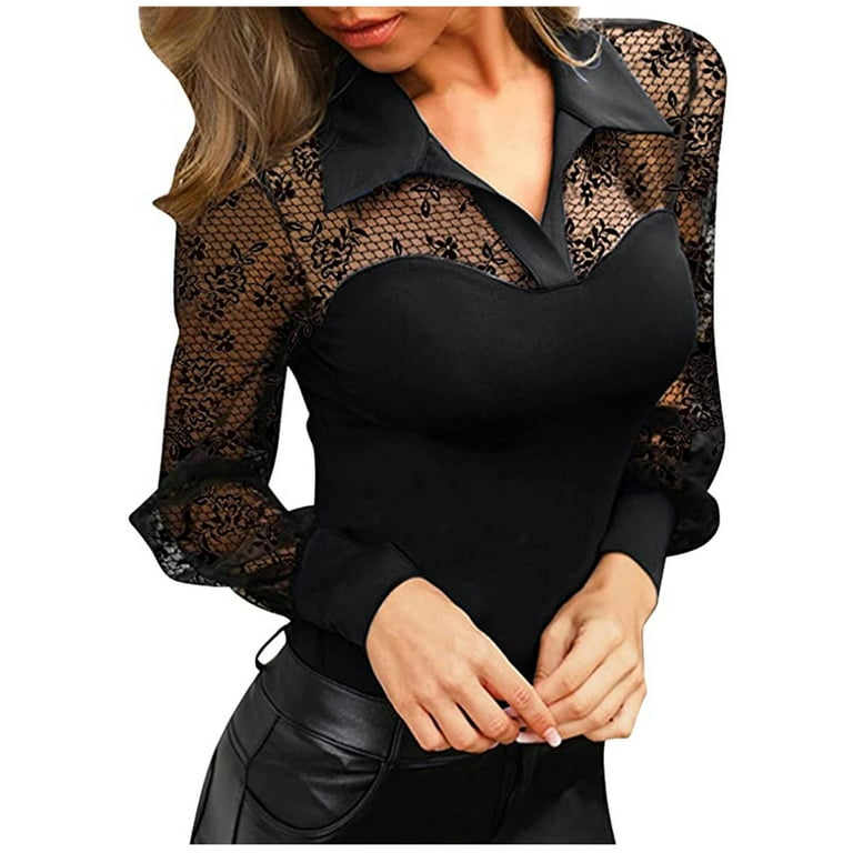 Woman Autumn Tops Fashion Women Casual Long Sleeve Turn-down