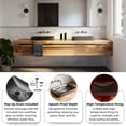 thumbnail image 3 of Los Flexi 19 Inch Matte Black Rectangular Drop In Bathroom Sink, Semi-Recessed Ceramic Vessel, Includes Non-Overflow Drain Kit, 3 of 13