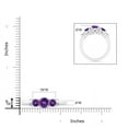 thumbnail image 4 of ANGARA Vintage Style Three Stone Natural Amethyst Wedding Band in Platinum for Women | February Birthstone, Anniversary, Jewelry Gift for Women | Natural Amethyst Engagement Ring (Ring Size - 3), 4 of 7