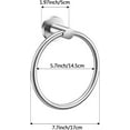 thumbnail image 5 of Sigrena Hand Towel Ring Holder Round Bath Towel Rack Wall Mount Hanger for Bathroom,Stainless Steel,Silver, 5 of 7