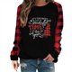 thumbnail image 2 of Pntutb Mujer Casual Sexy Moda Impresión Manga Larga Cuello Redondo Fruncido Pullover Blusa tops Pntutb Pntutb-3161, 2 of 5