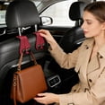 thumbnail image 4 of Back Seat Hanger Organizer For Rear Headrest Sturdy Universal Vehicle Storage Hook, 4 of 5