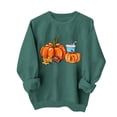 thumbnail image 6 of Halloween Crewneck Sweatshirt Women Halloween Printed Round Neck Loose Long Sleeve Pullover Tops Happy Fall Yall Sweatshirt Women and Plus Size French Terry Long Sleeve Shirt, 6 of 6