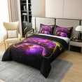 thumbnail image 3 of Game Consoles 100% Cotton Bedding Sets King Purple Gamepad Duvet Cover Universe Gamer Space Geometric Bedroom Decor Galaxy Glow Gaming Comforter Cover（No Comforter）, 3 of 6