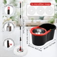 thumbnail image 2 of Spin Mop and Bucket with Wringer Set, 360° Spinning Mop and Bucket System with 3 Microfiber Mop Replacement Heads and 51" Stainless Steel Adjustable Handle for Mop Floor Cleaning, 2 of 7