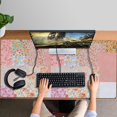 thumbnail image 4 of Long Mouse Pads for Desk,Pioneer Flower Floral Print Pattern Desk Mats on Top Of Desks, Desk Mouse Pad Extra Large with 3mm Non-Slip Base and Stitched Edge for Gaming,Office,Work,Home 47.3"x23.6", 4 of 6
