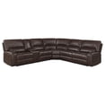 thumbnail image 2 of Coaster Brunson 3-piece Faux Leather Upholstered Motion Sectional Brown, 2 of 10