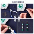 thumbnail image 4 of 1 Box 480Pcs Brass Head Hanging Pins Ball Head Pins Eye Flat Head Pins Wire Headpins Findings Disc Headpins for Bracelet Earrings Jewelry Making 50mm Golden Silver, 4 of 5