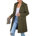 thumbnail image 1 of Blazer PRETTYGARDEN Manga Larga Solapas Bolsillos Verde Militar M, 1 of 8