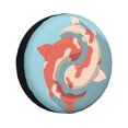 thumbnail image 1 of Waterproof Spare Wheel Cover, Luck Koi Adjustable Wheel Cover For Jeep Trailer Rv Suv Car, 14 Inch, 1 of 8