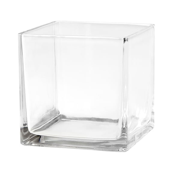6" Square Glass Vase by Ashland