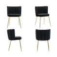 thumbnail image 6 of Guyou Velvet Dining Chair Set of 2, Modern Upholstered Side Chairs Accent Chair with Back and Metal Legs for Dining Room Living Room Bedroom, Black, 6 of 10