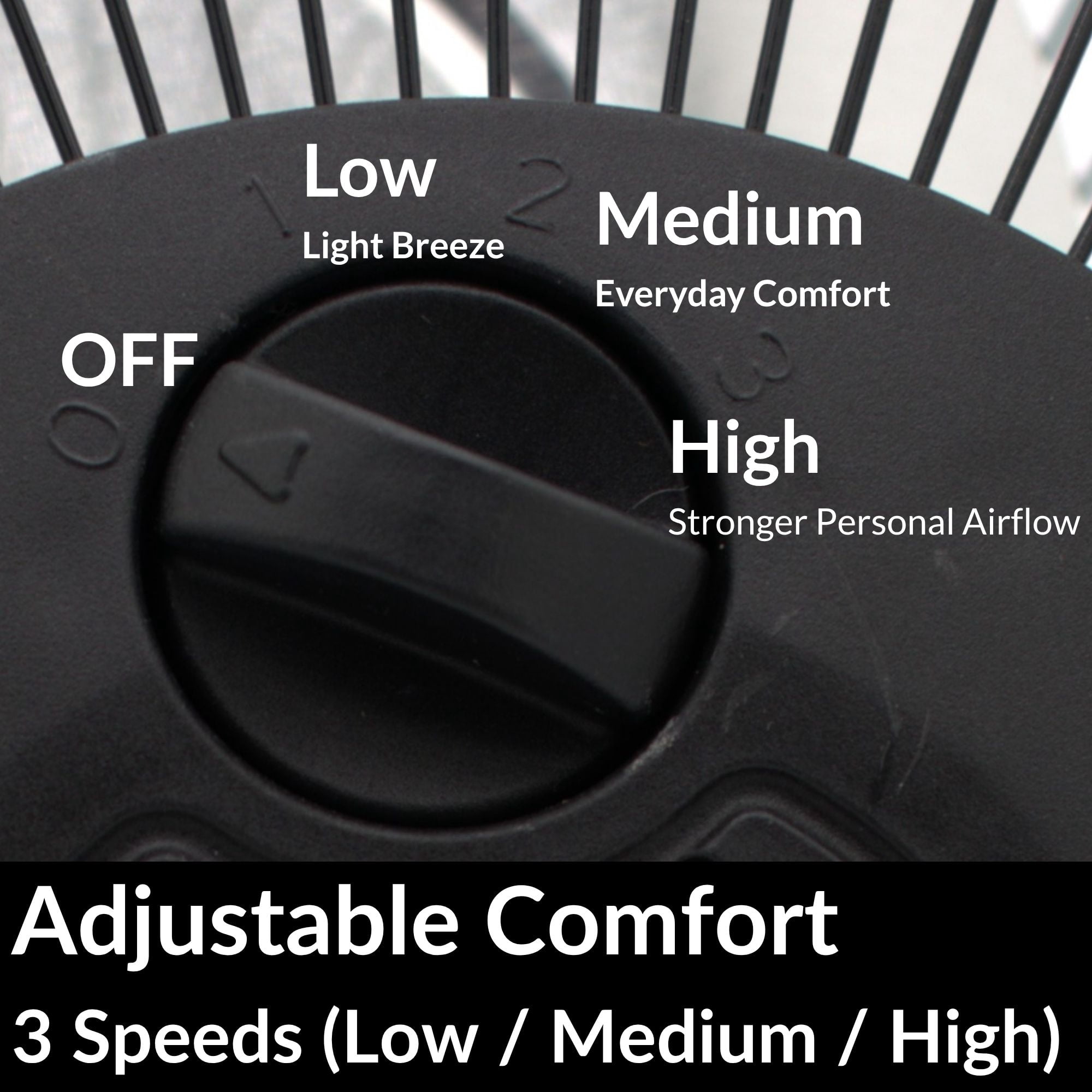 Seasons Comfort 9-In. 3-Speed High-Velocity Heavy-Duty Floor Fan, FHV09, Black, FHV09