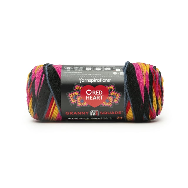 Red Heart® All In One Granny Square™ Fil acrylique peigné n° 4 (moyen) 8.8oz/250g 417 Yards