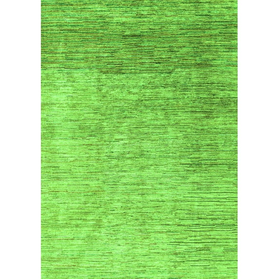 Ahgly Company Indoor Rectangle Oriental Green Modern Area Rugs, 8' x 10'