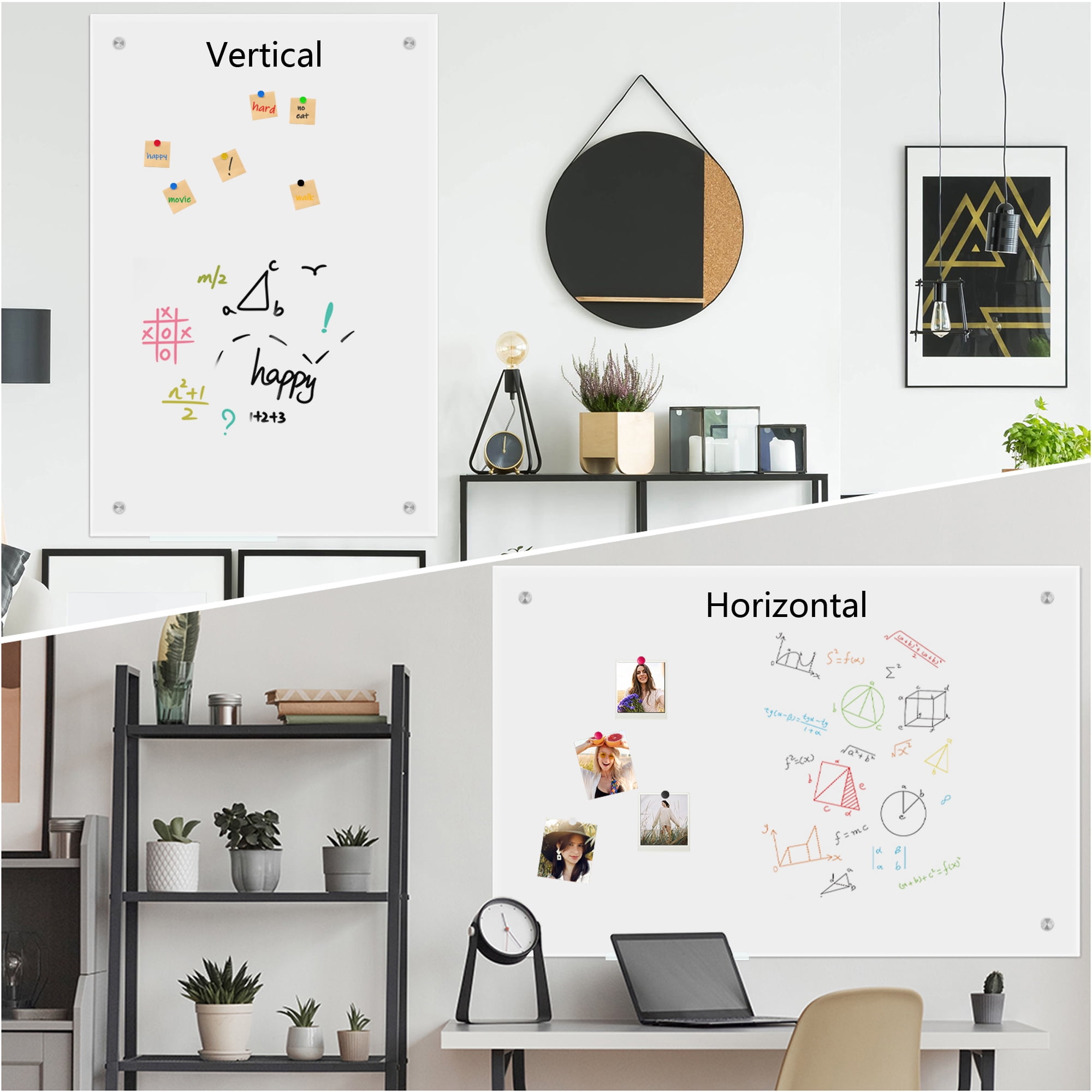 x Board Magnetic Whiteboard/Dry Erase Board, 48 inchx36 inch Aluminum Frame White Boards with Detachable Marker Tray for Home, Office and School, Size