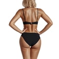 thumbnail image 2 of Women's Swimsuits High Performance Workout Swimsuit For Swimming Running Fitness Backless Sports Bathing Suit With Removable Padding Striped Swimsuit Shorts Kids Swim Shorts Blue Bikini Top Women's, 2 of 6