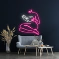 thumbnail image 2 of Handmadetneonsign Girl Reading A Book Led Sign, Girl Reading Neon Sign, Wall Decor, Girl Reading, 2 of 5