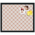 thumbnail image 2 of PinPix ArtToFrames 18x15 Custom Cork Bulletin Board Argyle Tan   Poster Board Has a Fabric Style Canvas Finish, Framed in Satin Black (PinPix-643), 2 of 6
