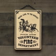 thumbnail image 3 of Hanging Vintage Volunteer Fire Dept Ad Wooden Firefighter Sign Man Cave Wall Art Home Decor, 3 of 4