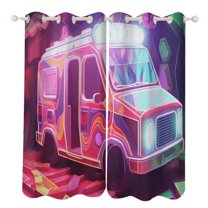 Ambulance Car Blackout Curtains for Bedroom Curtains Insulated Room Darkening Window Drapes for Living Room