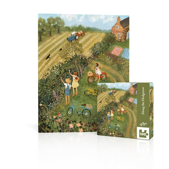 New York Puzzle Company Along the Hedgerow Mini 100 Piece Mini Puzzle