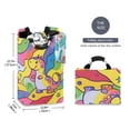 thumbnail image 2 of Yayeee Freestanding Laundry Hamper with Handle Collapsible Large Storage Basket for Clothes, Vibrant Dinosaur, 2 of 7