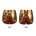 thumbnail image 3 of Pofeuu Maple Leaf Meditating Fox Print Women's Athletic Shorts Running Workout Shorts Tummy Control Quick Dry Gym Shorts with Pockets Double layer sports shorts-XX-Large, 3 of 7
