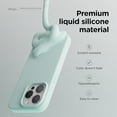 thumbnail image 4 of elago Compatible with iPhone 15 Pro Case, Liquid Silicone Case, Full Body Protective Cover, Shockproof, Slim Phone Case, Anti-Scratch Soft Microfiber Lining, 6.1 inch (Mint), 4 of 7