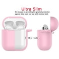 thumbnail image 3 of Njjex Premium Silicone Case for AirPods 1st/2nd with Carabiner, Shockproof and Anti-Scratch, Pink, 3 of 7