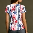 thumbnail image 6 of longantii American Flag Shirts for Women Patriotic Independence Day Short-Sleeves Tshirts Fashion Crew-Neck Tunic Tops Summer 2026 Blouses Color-Blocking Clothing White S, 6 of 7
