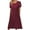 Womens Dresses-Wine, variant on Homenesgenics Womens Clothes $5 Spring Summer 2025 Fashion Women Casual Sexy V-Neck Print Holidays Party Short Sleeve Pockets Dress/Blue