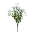 thumbnail image 2 of Artificial Petunia Flowers, 14inch Fake Silk Bouquet with Green Eucalyptus Leaves, Faux Floral Stems for Home Decor, Wedding Centerpieces & Tabletop Display(Blue), 2 of 6