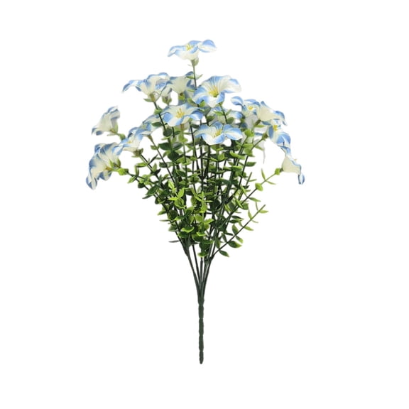 14.2-Inch Artificial Mixed Color Flower Bouquet, Lifelike Faux Floral Arrangement for Outdoor Garden, Holiday Party and Home Decor