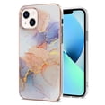 thumbnail image 6 of iPhone 14 Plus Case, Shockproof Soft TPU Backplane Luxury Marble Pattern Wireless Charging Higher Design 360 Degree Protection Luxury Fashion Case for Girls & Women, Buttery, 6 of 6