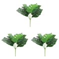 thumbnail image 2 of Monstera Leaves 2 Bundles Artificial Palm Fronds Tropical Turtle Leaf Shrubs for Home Decor Jungle Theme Hawaiian Party Beach Luau Wedding Indoor Outdoor UV Resistant Decorations (12.6''), 2 of 6