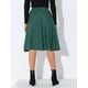 thumbnail image 4 of Falda acampanada de tartán retro por debajo de la rodilla de cintura alta para mujer Verde L, 4 of 5