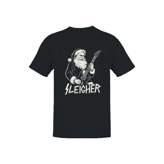 Rocking Santa Sleigher Design Men's T-shirt