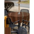 thumbnail image 5 of Outdoor Tablecloth with Umbrella Hole for Patio/Picnic/Party/Camping, Dark Brown Boho Waterproof Table Cloth Square Cover Washable, Ethnic Tribe Striped Vintage (60"x 60"), 5 of 9