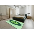 thumbnail image 5 of Ahgly Company Machine Washable Indoor Square Transitional Light Green Area Rugs, 6' Square, 5 of 7