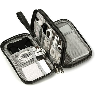 Electronic Organizer Pouch Bag Travel Cable Organizer Bag Pouch Electronic Accessories Carry Case Portable Waterproof Double Layers All-in-one Storage Bag Multifunctional Case for Cable, Cord