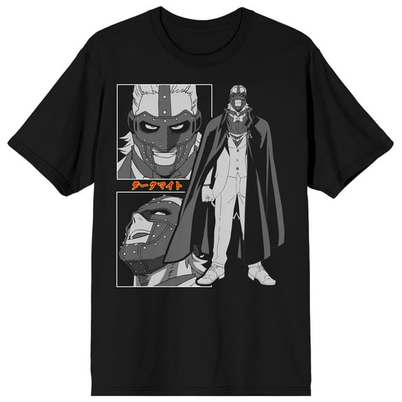 My Hero Academia Dark Might Adult Black Crew Neck Short Sleeve T-shirt-XL