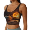 thumbnail image 2 of Fotbe Cozy Tree Hole Cabin Sujetador Deportivo Largo sin Aros para Mujer con Almohadillas y Soporte Medio, Transpirable y Absorbente, Camiseta Tipo Chaleco o Tank Top-Medium, 2 of 8