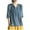Blue, variant on Uaswgudfs Women's Cotton Gauze Flowers Embroidery Tunic 3/4 Sleeve Blouses Casual Shirt Fashion V Neck Tops 2025