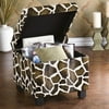 SEI Giraffe Faux Leather Storage Ottoman