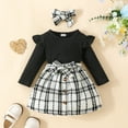 thumbnail image 2 of Sngxgn Toddler Baby Girl Long Sleeve Pullover Knitted Shirt Top Skirt Set Winter Spring Fall Clothes 2pcs Outfits(Black,18), 2 of 9