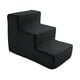 thumbnail image 2 of Escaleras para mascotas, escaleras para perros, rampa para perros, escalera multiusos, antideslizante, lavable a máquina, funda para cama, sofá, silla , L 3 Paso Negro, 2 of 10